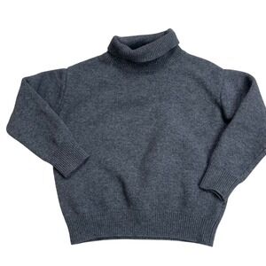 Demy by Demylee 100% Wool Turtleneck Sweater Charcoal Gray Small RN121696